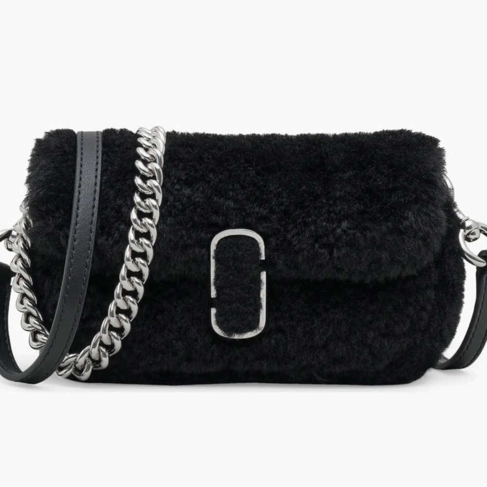 Marc Jacobs Mini The Teddy J Marc Faux Fur Shoulder Bag